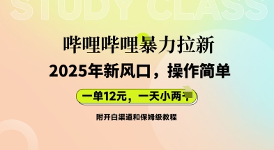 哔哩哔哩暴力拉新:2025年新风口,一单12元,一天数张(附开白渠道和保姆级教程)-轻创终点站